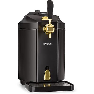 KLARSTEIN Skal Spillatore Birra, Spillatrice, Spillatore Birra da Casa 5 Litri, 3 x Cartuccia a Pressione CO² e Adattatore, Display LED, Silenzioso, 2-12 °C, Vassoio Gocce, Acciaio Inox, Nero KLARSTEIN Skal Spillatore Birra, Spillatrice, Spillatore Birra da Casa 5 Litri, 3 x Cartuccia a Pressione CO² e Adattatore, Display LED, Silenzioso, 2-12 °C, Vassoio Gocce, Acciaio Inox, Nero