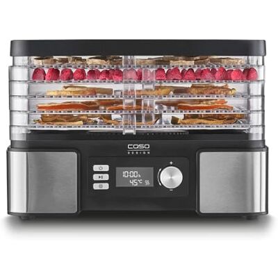 Caso DH 450 essiccatore, vincitore del test per casa e giardino, per es. frutta, verdura, erbe, ecc., temperatura regolabile individualmente da 30 a 70 °C, timer regolabile da 0,5 a 48 h Caso DH 450 essiccatore, vincitore del test per casa e giardino, per es. frutta, verdura, erbe, ecc., temperatura regolabile individualmente da 30 a 70 °C, timer regolabile da 0,5 a 48 h