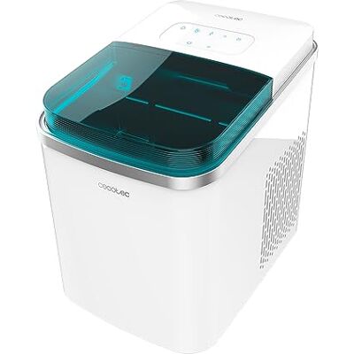 Cecotec Macchina per fare il ghiaccio Chillin' Ice 1200. 105 W, capacità di produzione giornaliera di 12 kg, display tattile, finestra di controllo, funzione autopulente, avviso di livello dell'acqua Cecotec Macchina per fare il ghiaccio Chillin' Ice 1200. 105 W, capacità di produzione giornaliera di 12 kg, display tattile, finestra di controllo, funzione autopulente, avviso di livello dell'acqua