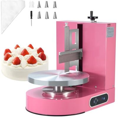 VEVOR Macchina per Decorazione Torte, Macchina per Spalmare Crema Altezza Max. 20cm, Macchina per Decorazione Torte Cucina Commerciale Piatto Girevole per Torte da 4-12 Pollici, Colore Rosa VEVOR Macchina per Decorazione Torte, Macchina per Spalmare Crema Altezza Max. 20cm, Macchina per Decorazione Torte Cucina Commerciale Piatto Girevole per Torte da 4-12 Pollici, Colore Rosa