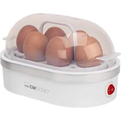 Clatronic EK 3497 Bollitore Uova, Bianco/Argento Clatronic EK 3497 Bollitore Uova, Bianco/Argento
