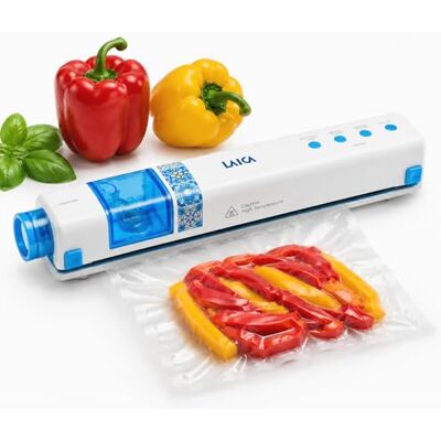 Laica Macchina Sottovuoto Alimenti Senza Fili Automatica e Compatta, Ricarica USB-C Conserva i Cibi Fino a 5 Volte Più a Lungo Camera Raccogli Liquidi, Taglierina e Rotolo Inclusi Laica Macchina Sottovuoto Alimenti Senza Fili Automatica e Compatta, Ricarica USB-C Conserva i Cibi Fino a 5 Volte Più a Lungo Camera Raccogli Liquidi, Taglierina e Rotolo Inclusi