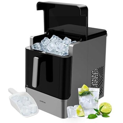 Cecotec Macchina per Fabbricare Ghiaccio Chillin' Ice 2300. 23kg/24h, Serbatoio 1,8kg, Serbatoio Acqua 2L, Compressore con Raffreddamento ad Aria, Cubetti Solidi, Ghiaccio Fresco Sempre Cecotec Macchina per Fabbricare Ghiaccio Chillin' Ice 2300. 23kg/24h, Serbatoio 1,8kg, Serbatoio Acqua 2L, Compressore con Raffreddamento ad Aria, Cubetti Solidi, Ghiaccio Fresco Sempre