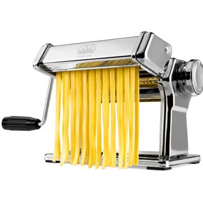 MARCATO Atlas 150 Macchina per la Pasta Manuale in Acciaio, con Accessorio per Fettuccine Incluso MARCATO Atlas 150 Macchina per la Pasta Manuale in Acciaio, con Accessorio per Fettuccine Incluso