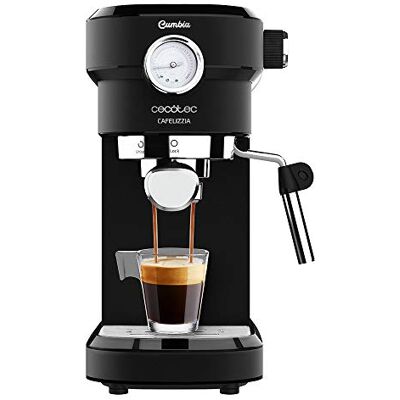 Cecotec Macchina da caffè Express con Manometro Cafelizzia 790 Nero Pro.20 bar, serbatoio d'acqua estraibile,capacità 1,2 L,braccio portafiltro con doppia uscita e due filtri,1350 W Cecotec Macchina da caffè Express con Manometro Cafelizzia 790 Nero Pro.20 bar, serbatoio d'acqua estraibile,capacità 1,2 L,braccio portafiltro con doppia uscita e due filtri,1350 W