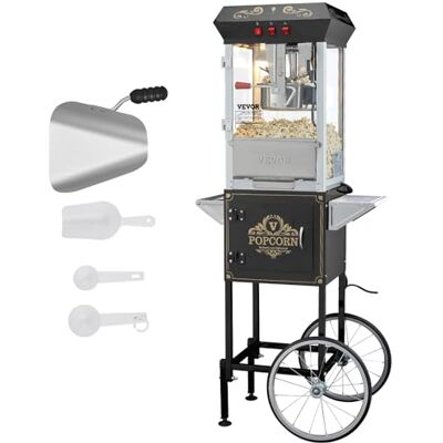 VEVOR Macchina per Popcorn, Macchina per Popcorn 850 W Peso 18,74 kg Bollitore 0,22 kg per 48 Tazze per Lotto, Popcorn Macchina Dotato di Vetro Temperato,Include 4 Misurini, Stile Cinema, Nero VEVOR Macchina per Popcorn, Macchina per Popcorn 850 W Peso 18,74 kg Bollitore 0,22 kg per 48 Tazze per Lotto, Popcorn Macchina Dotato di Vetro Temperato,Include 4 Misurini, Stile Cinema, Nero