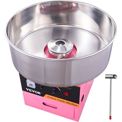 VEVOR Macchina per Zucchero Filato da Banco Uso Commerciale 1000W Capienza Ciotola 57g, Macchinetta per Zucchero Filato Soffice Temperatura Regolabile tra 65-245 °C per Festa Carnevale Evento Esterno VEVOR Macchina per Zucchero Filato da Banco Uso Commerciale 1000W Capienza Ciotola 57g, Macchinetta per Zucchero Filato Soffice Temperatura Regolabile tra 65-245 °C per Festa Carnevale Evento Esterno