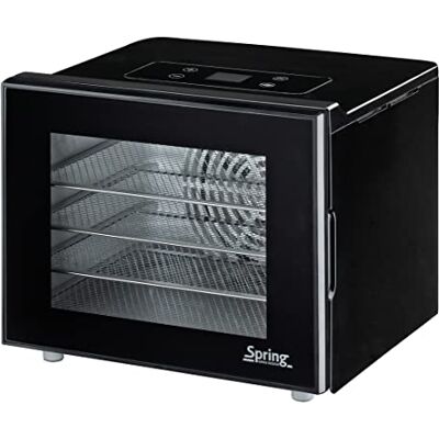 Spring Essiccatore Basic 30, 0 × 25, 5 21, cm, sistema di essiccazione orizzontale da 35 °C a 70, timer 1 finestra 24 ore con griglia di essiccazione e vassoio per pelle di frutta, , acciaio Spring Essiccatore Basic 30, 0 × 25, 5 21, cm, sistema di essiccazione orizzontale da 35 °C a 70, timer 1 finestra 24 ore con griglia di essiccazione e vassoio per pelle di frutta, , acciaio