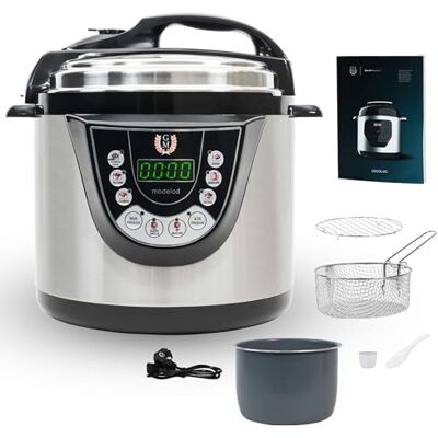 Cecotec Pentola Elettrica Programmabile 6L GM D+. 1000W, 12 Persone, 24h, 9 Menu, 2 Pressioni 60KPa, Memoria, GM Core, Friggere, Guida Vocale, Sicurezza, Vasca Daikin Cecotec Pentola Elettrica Programmabile 6L GM D+. 1000W, 12 Persone, 24h, 9 Menu, 2 Pressioni 60KPa, Memoria, GM Core, Friggere, Guida Vocale, Sicurezza, Vasca Daikin