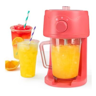 GILES & POSNER Funfair Slushie Maker Caraffa staccabile da 1,1 litri, lama in acciaio inossidabile, 3 modalità di rasatura su ghiaccio, fine, soffice o grossolana, caffè freddo, cocktail, granite GILES & POSNER Funfair Slushie Maker Caraffa staccabile da 1,1 litri, lama in acciaio inossidabile, 3 modalità di rasatura su ghiaccio, fine, soffice o grossolana, caffè freddo, cocktail, granite