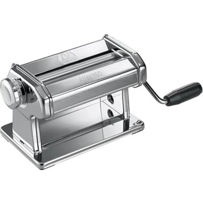 MARCATO Macchina per la Pasta, Nuova Atlas 150 Premium, Pasta Maker, Tirapasta, Sfoglia, 10 diversi Spessori, Acciaio Cromato, Compatibile con 12 Accessori per Formati Extra, AT-150-ROL-PRM MARCATO Macchina per la Pasta, Nuova Atlas 150 Premium, Pasta Maker, Tirapasta, Sfoglia, 10 diversi Spessori, Acciaio Cromato, Compatibile con 12 Accessori per Formati Extra, AT-150-ROL-PRM