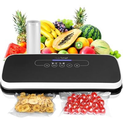 Nutrichef Modello - Sigillatore sottovuoto per cibi secchi e umidi - Compatto, Testato in laboratorio Nutrichef Modello - Sigillatore sottovuoto per cibi secchi e umidi - Compatto, Testato in laboratorio