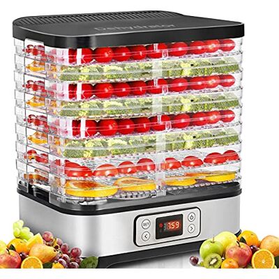 COOCHEER Essiccatori per Alimenti, Temperatura Regolabile da 35-70℃, Essiccatore frutta e verdura (400W LCD) COOCHEER Essiccatori per Alimenti, Temperatura Regolabile da 35-70℃, Essiccatore frutta e verdura (400W LCD)