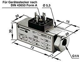 NORGREN Pressostato pneumatico 0 G1/4 0.5 a 8 bar 1 inverter (RT) 1 pc(s)