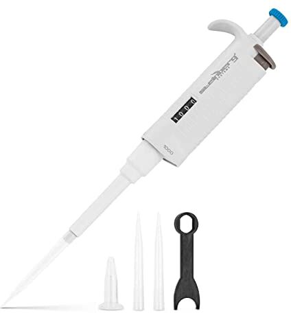 Steinberg SBS-LAB-129 Pipetta a canale singolo, 0,1-1 ml, con 1000 punte autoclavabili, contagocce micropipetta