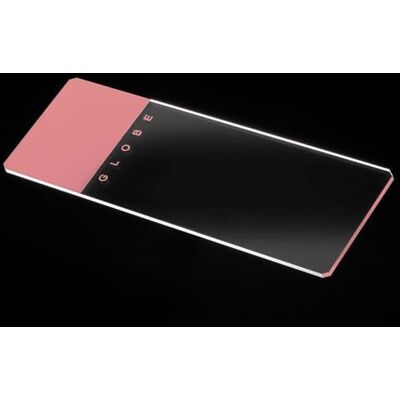 Globe Scientific Microscope Slides, , Pink Frosted, Soda Lime Glass, Ground Edges, Safety Corners, 25mm x 75mm, Pre-Cleaned, 72/Box, 1440/CS Globe Scientific Microscope Slides, , Pink Frosted, Soda Lime Glass, Ground Edges, Safety Corners, 25mm x 75mm, Pre-Cleaned, 72/Box, 1440/CS