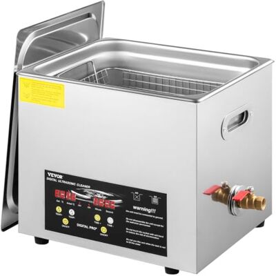 VEVOR Pulitore a Ultrasuoni Aggiornato 10 L (riscaldatore 400 W ultrasuoni 240 W) Pulitore a Ultrasuoni da Laboratorio Digitale con Temporizzatore del Riscaldatore per Pulizia di Parti di Strumenti VEVOR Pulitore a Ultrasuoni Aggiornato 10 L (riscaldatore 400 W ultrasuoni 240 W) Pulitore a Ultrasuoni da Laboratorio Digitale con Temporizzatore del Riscaldatore per Pulizia di Parti di Strumenti