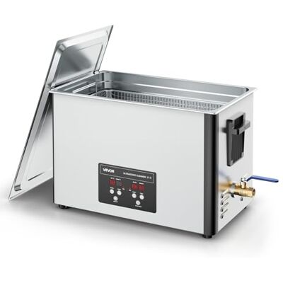 VEVOR Pulitore a Ultrasuoni da 30 L, Macchina Professionale per la Pulizia a Ultrasuoni, con Cestello di Pulizia e Schermo Digitale, in Acciaio Inossidabile da 480 W e 40 kHz per Parti, Carburatori VEVOR Pulitore a Ultrasuoni da 30 L, Macchina Professionale per la Pulizia a Ultrasuoni, con Cestello di Pulizia e Schermo Digitale, in Acciaio Inossidabile da 480 W e 40 kHz per Parti, Carburatori