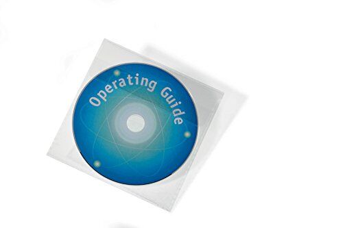 Durable CD/DVD Cover Light Plus, busta per 1 CD/DVD, aletta di chiusura, trasparente, confezione da 25 pezzi