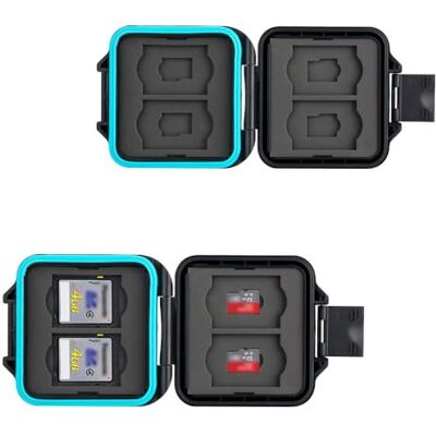 JJC Porta Schede SD, Custodia Memory Card per 4 SD e 4 Schede Micro SD Scatola Protettiva Portaoggetti per Schede SDHC SDXC, Resistente All’acqua e Agli Urti JJC Porta Schede SD, Custodia Memory Card per 4 SD e 4 Schede Micro SD Scatola Protettiva Portaoggetti per Schede SDHC SDXC, Resistente All’acqua e Agli Urti