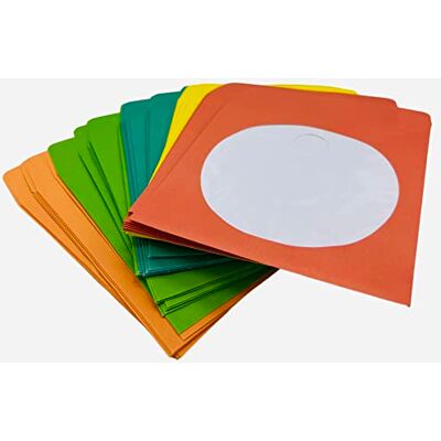 Dragon , 100 custodie in carta colorata per CD e DVD, con finestrella e linguetta per la chiusura Dragon , 100 custodie in carta colorata per CD e DVD, con finestrella e linguetta per la chiusura