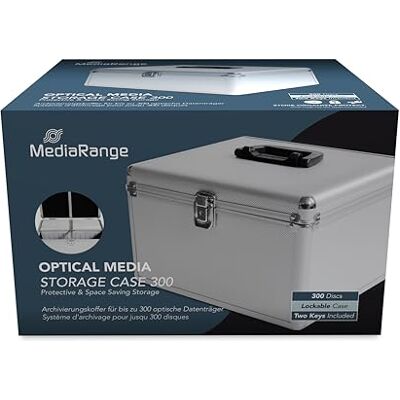 MediaRange Valigia porta cd e dvd per DJ da 300 posti argento MediaRange Valigia porta cd e dvd per DJ da 300 posti argento