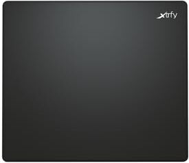 Xtrfy GP4, grande tappetino per mouse da gioco (460 x 400 x 4 mm), scivolamento senza sforzo con perfetto controllo del mouse, bordi cuciti, antiscivolo, lavabile in lavatrice, Original Black Edition