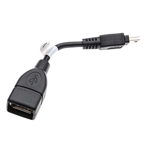 vhbw Adattatore OTG Compatibile con Sony HDR-PJ50VE, HDR-TD10E, HDR-PJ740VE dispositivi Portatili Cavo da Mini USB (Maschio) a Porta USB-A, Nero