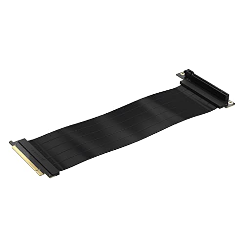 Corsair Cavo di estensione Premium PCIe 4.0 x16 da 300 mm schermato EMI connettore PCIe femmina a 90° retrocompatibile con i sistemi PCIe 3.0 nero