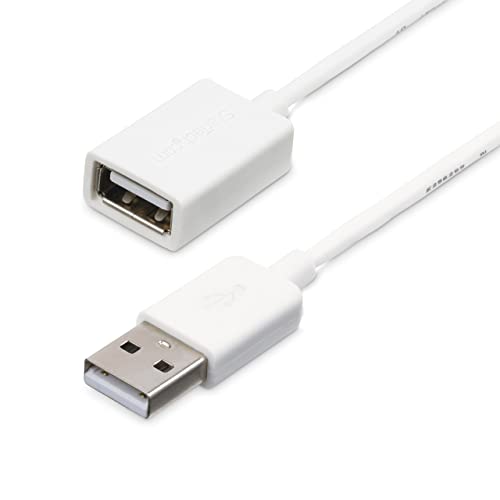 StarTech.com Cavo di prolunga USB 2.0 da 1m A ad A, M/F, Cavo estensione 1x USB A (M), 1x USB A (F), Bianco (USBEXTPAA1MW)