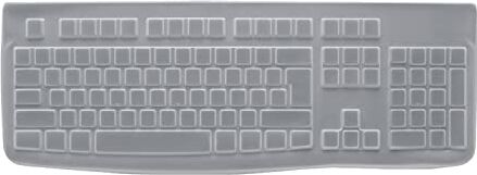 Logitech Protective Cover for K120 Keyboard and MK120 Desktop, cover protettiva, design avvolgente in silicone resistente, a prova di liquidi, ultrasottile, traslucido Bianco