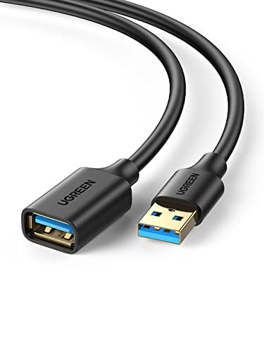 UGREEN Cavo Prolunga USB 3.0 Placcato Oro, Cavo Prolunga Maschio A Femmina A 5Gbps per Stampante, Mouse, Tastiera, Hub, Pendrive, Controller, Occhiali VR, Unità Esterna, ECC 5M