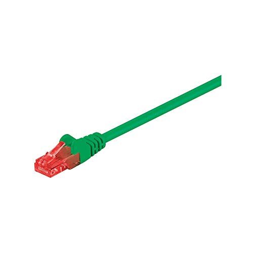 goobay CAT 6 Cavo Patch di Rete, U/UTP, Verde, 1.5m Lunghezza