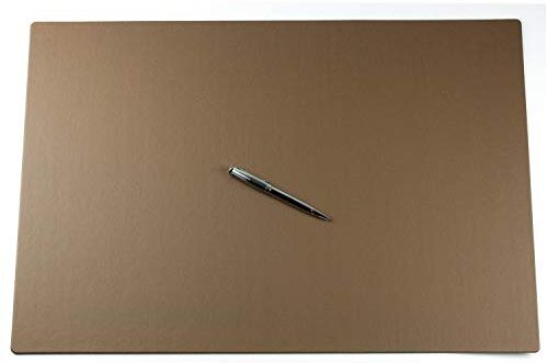 DELMON VARONE - FINE LEATHERGOODS MADE IN GERMANY DELMON VARONE Tappetino da scrivania XXL 65 x 45 cm grande personalizzabile pelle di mela marrone PC Sottomano antiscivolo, lavabileper ufficio e gaming Mouse-Pad per proteggi posto di lavoro