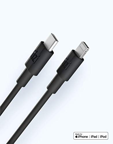 tizi equinux  Flip Ultra USB-C to Lightning Cable (50cm, Black) Apple MFi Certified, PD Power Delivery Cable for Fast Charging. Compatible with iPhone XS, XS Max, XR, 8, 8 Plus, iPad & MacBook