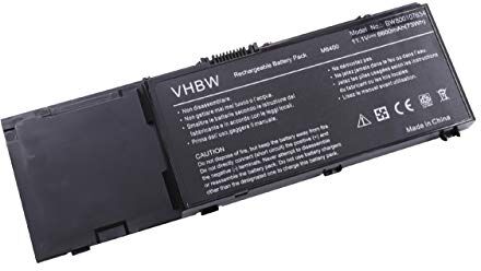 vhbw batteria sostituisce Dell 3M190, 5K145, 8M039, C565C, DW554, DW842, F224C per laptop, notebook (6600mAh, 11,1V, Li-Ion)