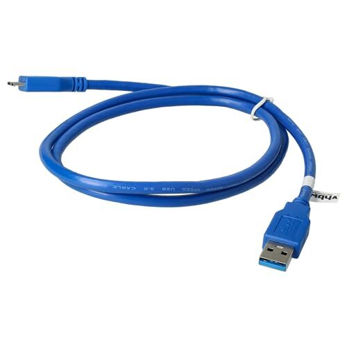 vhbw 1.0m Micro-USB 3.0 cavo dati carica adattatore blu per Samsung Galaxy Note Pro 12.2 SM-P905 Wi-Fi etc. sostituisce Samsung ET-DQ11Y1WEGWW.