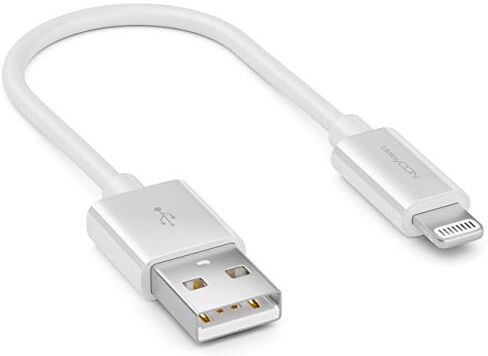 deleyCON 0,15m Lightning 8 Pin Cavo di Ricarica USB Cavo Dati Certificato MFI per Apple iPhone 14 Pro Max 14 Pro 14 Plus 14 SE 13 Pro Max 13 Pro 13 Mini 12 Pro Max 12 Pro 12 Mini Bianco