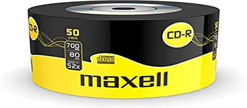 Maxell 624036 CD-R 700MB, 80 min, Confezione da 50 Pezzi