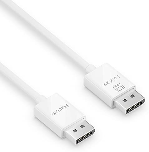 PureLink Cavo DisplayPort 1.3, 4K Ultra HD 60Hz, larghezza di banda 21,6 GB/s, contatti placcati in oro, 3 m, bianco