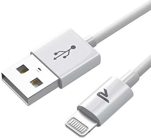 RAMPOW Cavo iPhone USB 2M, Cavo Lightning [Certificato Apple MFi C89], Cavo Caricatore iphone Lungo Carica Rapida Compatibile per iPhone 14/13/12/11/Pro Max/X/XS/XS Max/XR, iPad Bianco/2M