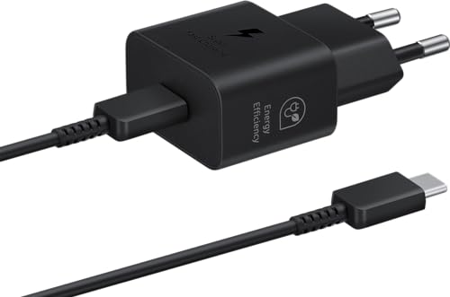 Samsung EP-T2510X Caricatore originale da 25W, Porta USB-C (con Cavo), Nero