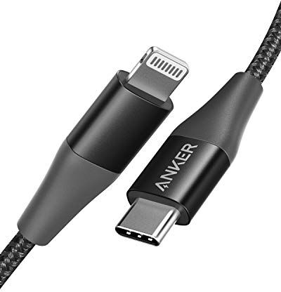 Anker Cavo USB C a Lightning Cavo Powerline+ II in Nylon (Nero, 90 cm, Certificato Apple MFi)