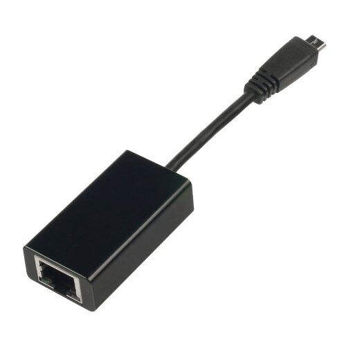 Lindy 42948 Adattatore USB 2.0, Micro-B-Ethernet 10/100, Nero