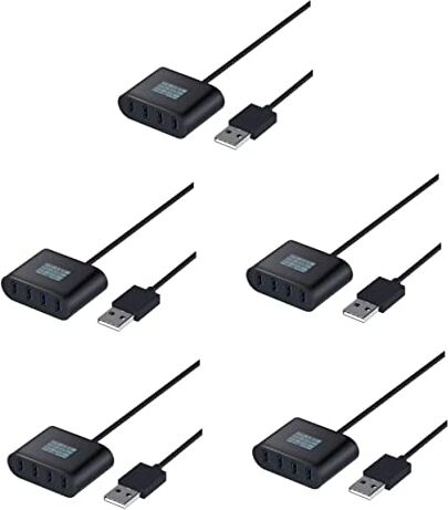 KOMBIUDA Adattatore USB Hub Multiuso Multiplo Per Laptop Multiporta 5 Pezzi Con Display Di Espansione Della Porta Dati USB Computer Per Il Trasferimento Portatile Dell'Adattatore Schermo