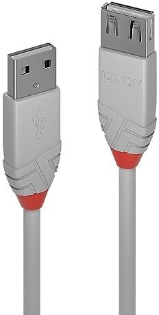 Lindy Prolunga USB 2.0 Tipo A Anthra Line, 1m