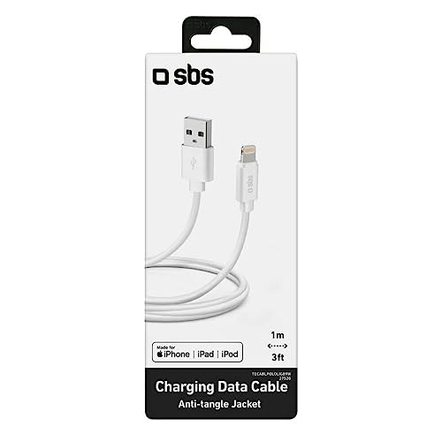 SBS Cable Data/Load USB 2.0 Lightning C-89 Bianco per iPhone