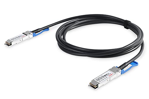 Digitus Cavo DAC universale QSFP28-100 Gbit/s Cavo di rete Direct Attach Cable Direct Attach Copper compatibile con SFF-8665 AWG30-1m Nero