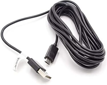 vhbw Cavo USB a Micro USB 3m nero compatibile con diversi dispositivi