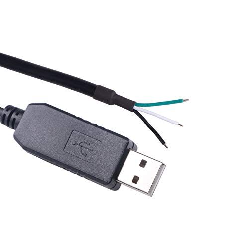 Green-utech Cavo adattatore seriale USB a TTL 3v3 a 3 pin 6FT cavo adattatore FTDI Chip USB-TTL-3v3-WE per Windows Linux e Mac OS (3.3V, 3P Header)